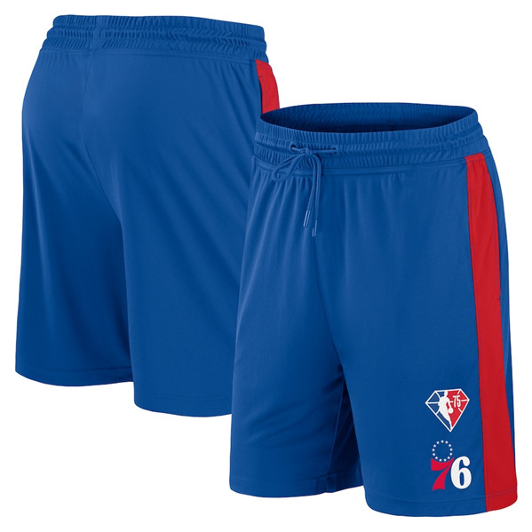 Men's Philadelphia 76ers Blue With Team Logo Shorts